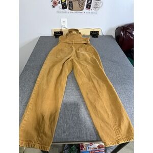 Universal Thread Womens Carmel Tan Denim Overalls Jumpsuit Bibs Sz 6 Cottage